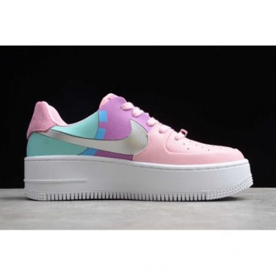 Nike Bayan Air Force 1 Sage Low Zeytin Yeşili / Pembe / Gümüş Kaykay Ayakkabı Türkiye - US2KICNY